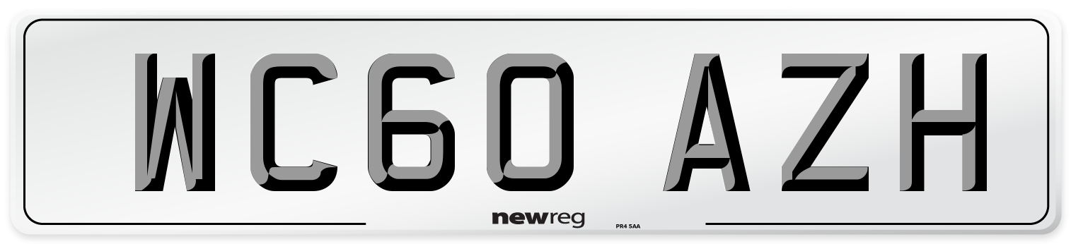 WC60 AZH Number Plate from New Reg